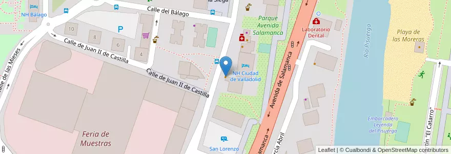 Mapa de ubicacion de Farigola Cafe en 스페인, Castilla Y León, Valladolid, Valladolid.
