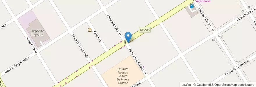 Mapa de ubicacion de Farma 24 en Argentinië, Buenos Aires, Partido De Esteban Echeverría, Monte Grande.