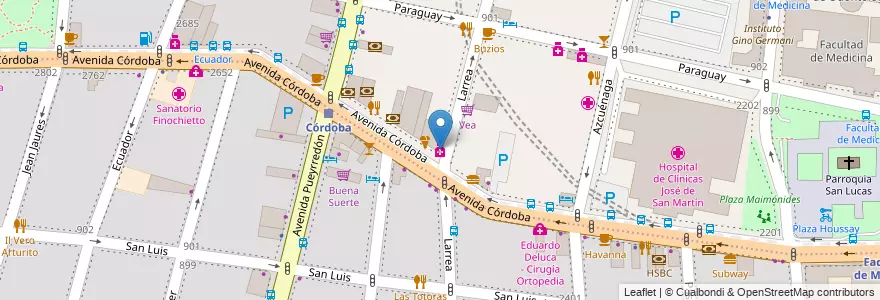 Mapa de ubicacion de Farma Plus, Recoleta en Argentine, Ciudad Autónoma De Buenos Aires, Buenos Aires.