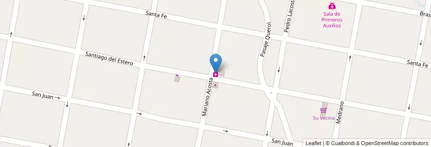 Mapa de ubicacion de Farmacia en アルゼンチン, ブエノスアイレス州, Partido De Merlo, Merlo.