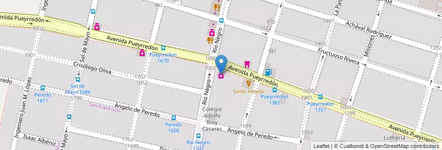 Mapa de ubicacion de farmacia en Arjantin, Córdoba, Departamento Capital, Pedanía Capital, Córdoba, Municipio De Córdoba.