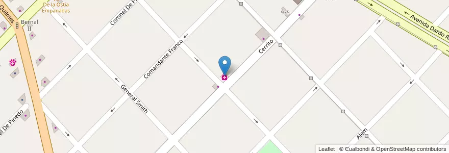 Mapa de ubicacion de Farmacia en Argentinië, Buenos Aires, Partido De Quilmes, Bernal.