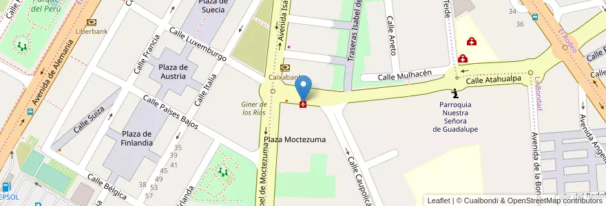 Mapa de ubicacion de Farmacia 12 horas. JJ Hernández Rincón. en España, Extremadura, Cáceres, Cáceres, Cáceres.