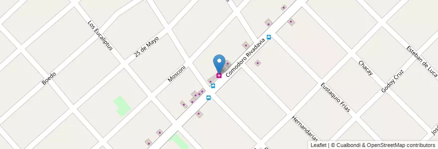 Mapa de ubicacion de Farmacia en Arjantin, Buenos Aires, Partido De Malvinas Argentinas, Los Polvorines.