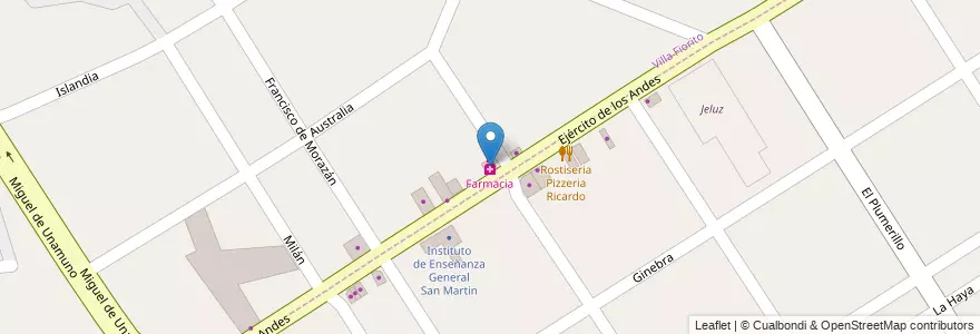 Mapa de ubicacion de Farmacia en Argentina, Buenos Aires, Partido De Lomas De Zamora.