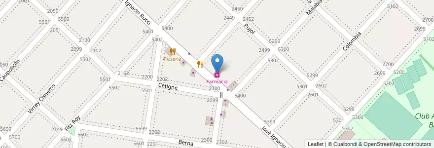 Mapa de ubicacion de Farmacia en Arjantin, Buenos Aires, Partido De La Matanza, Isidro Casanova.