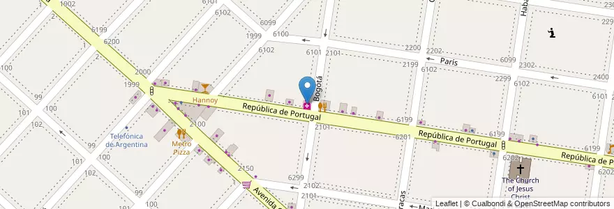 Mapa de ubicacion de Farmacia en Аргентина, Буэнос-Айрес, Partido De La Matanza, Isidro Casanova.
