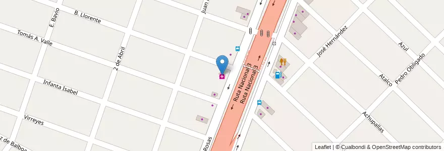 Mapa de ubicacion de Farmacia en Argentinië, Buenos Aires, Partido De La Matanza, González Catán.