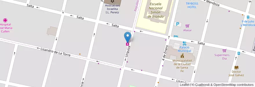 Mapa de ubicacion de Farmacia en Argentinië, Santa Fe, Departamento La Capital, Santa Fe Capital, Santa Fe.