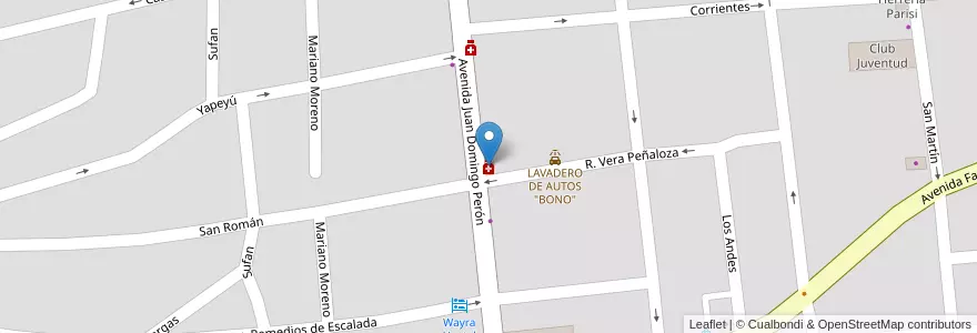 Mapa de ubicacion de Farmacia en 阿根廷, La Rioja, Departamento Capital, La Rioja.