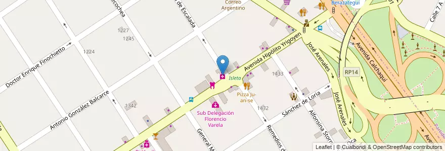 Mapa de ubicacion de Farmacia en Arjantin, Buenos Aires, Partido De Florencio Varela, Florencio Varela.