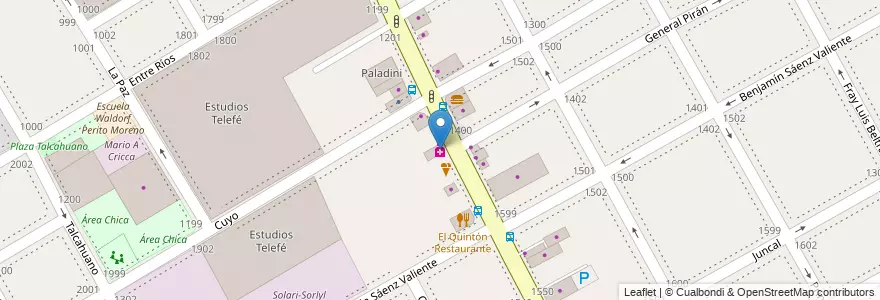Mapa de ubicacion de Farmacia en Argentinië, Buenos Aires, Partido De San Isidro, Martínez.