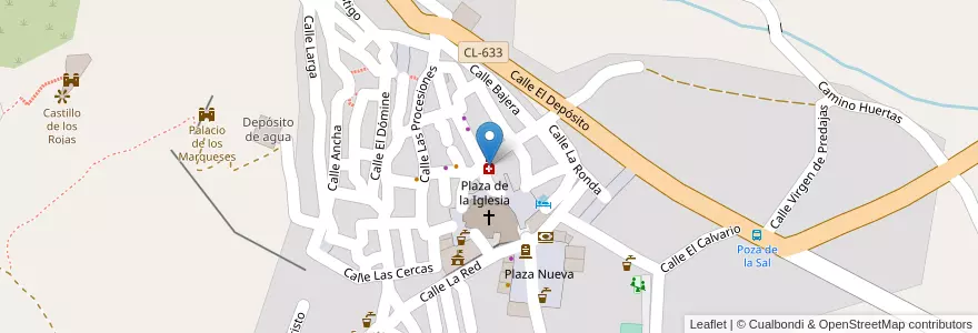 Mapa de ubicacion de Farmacia en Espanha, Castela E Leão, Burgos, La Bureba, Poza De La Sal.