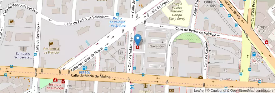Mapa de ubicacion de Farmacia en Spanje, Comunidad De Madrid, Comunidad De Madrid, Área Metropolitana De Madrid Y Corredor Del Henares, Madrid.
