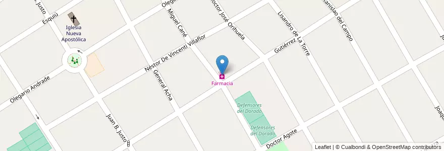 Mapa de ubicacion de Farmacia en الأرجنتين, بوينس آيرس, Partido De Quilmes, Quilmes.