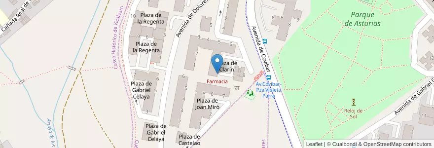 Mapa de ubicacion de Farmacia en إسبانيا, منطقة مدريد, منطقة مدريد, Cuenca Del Henares, Rivas-Vaciamadrid.