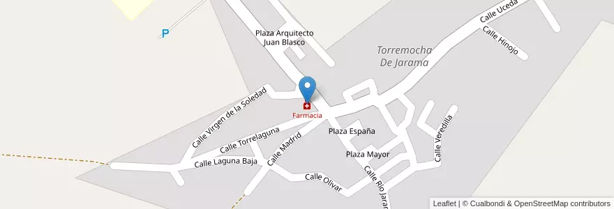 Mapa de ubicacion de Farmacia en إسبانيا, منطقة مدريد, منطقة مدريد, Sierra Norte, Torremocha De Jarama.