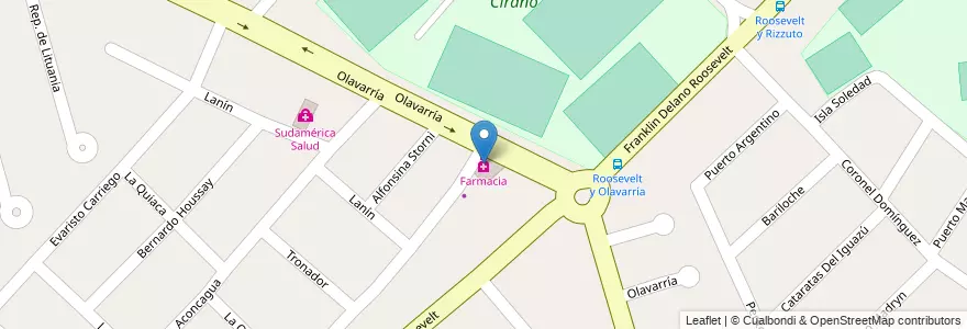 Mapa de ubicacion de Farmacia en الأرجنتين, بوينس آيرس, Partido De La Matanza, Villa Celina.