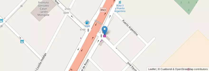 Mapa de ubicacion de Farmacia en Argentinië, Buenos Aires, Partido De La Matanza, González Catán.