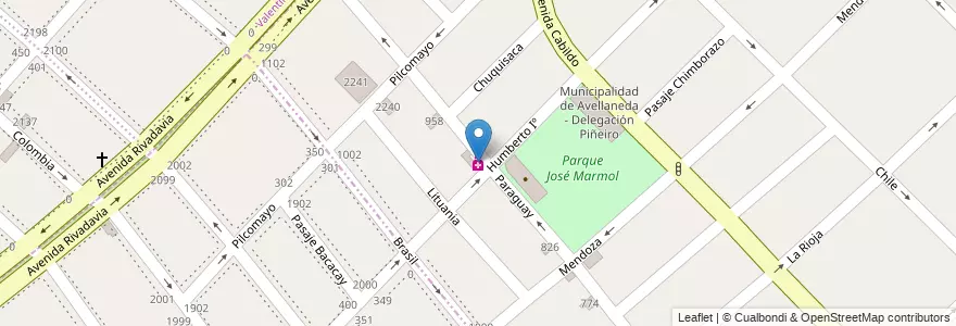 Mapa de ubicacion de Farmacia en Arjantin, Buenos Aires.
