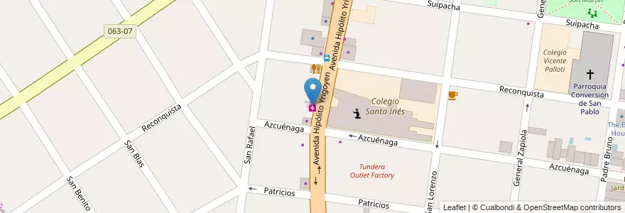 Mapa de ubicacion de Farmacia en Argentina, Buenos Aires, Partido De Lomas De Zamora, Turdera.
