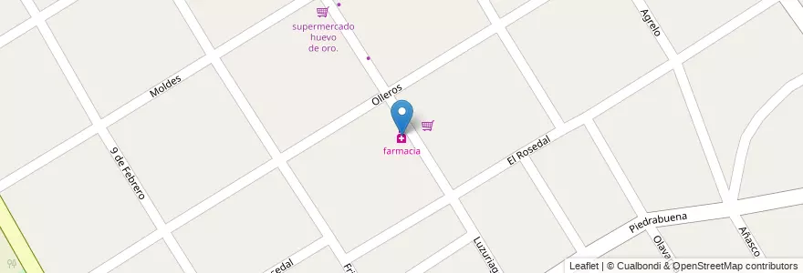 Mapa de ubicacion de farmacia en 阿根廷, 布宜诺斯艾利斯省, Partido De Lomas De Zamora, Llavallol.