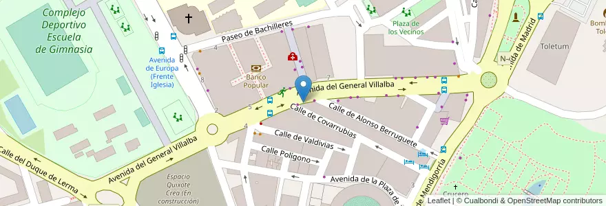 Mapa de ubicacion de Farmacia Ana Mª Galán en 西班牙, Castilla-La Mancha, Toledo, Toledo, Toledo.