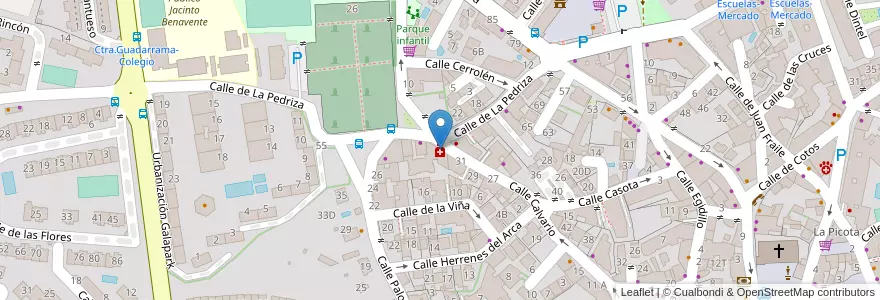 Mapa de ubicacion de Farmacia Antonia Calzada de Lucas en Испания, Мадрид, Мадрид, Cuenca Del Guadarrama, Galapagar.