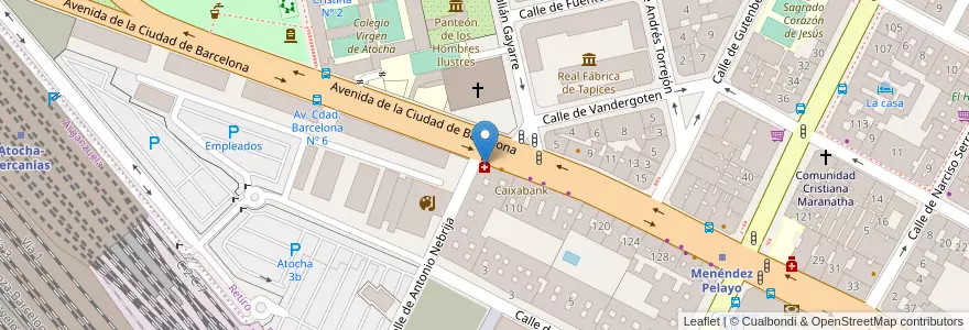 Mapa de ubicacion de Farmacia Antonio Luis Galindo Hurtado De Mendoza en Spain, Community Of Madrid, Community Of Madrid, Área Metropolitana De Madrid Y Corredor Del Henares, Madrid.