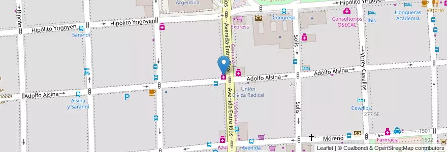 Mapa de ubicacion de Farmacia APL, Balvanera en アルゼンチン, Ciudad Autónoma De Buenos Aires, ブエノスアイレス.