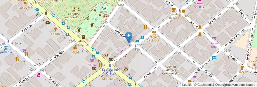 Mapa de ubicacion de Farmacia Arenales, Palermo en Argentina, Ciudad Autónoma De Buenos Aires, Buenos Aires, Comuna 14.