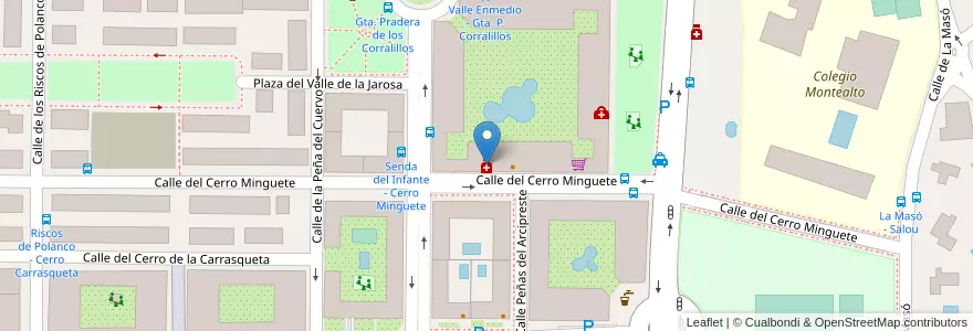 Mapa de ubicacion de Farmacia Arrazola - 12 Horas en اسپانیا, بخش خودمختار مادرید, بخش خودمختار مادرید, Área Metropolitana De Madrid Y Corredor Del Henares, مادرید.