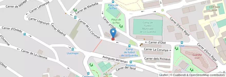 Mapa de ubicacion de Farmàcia Arroyo en 西班牙, Catalunya, Barcelona, Baix Llobregat, Sant Vicenç Dels Horts.