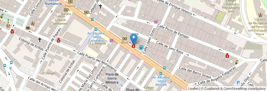 Mapa de ubicacion de Farmacia - Avenida Albufera 87 en إسبانيا, منطقة مدريد, منطقة مدريد, Área Metropolitana De Madrid Y Corredor Del Henares, مدريد.