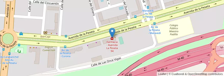 Mapa de ubicacion de Farmacia - Avenida La Peseta 94 en Sepanyol, Comunidad De Madrid, Comunidad De Madrid, Área Metropolitana De Madrid Y Corredor Del Henares, Leganés.