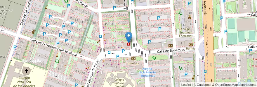 Mapa de ubicacion de Farmacia - Avenida La Verbena de La Paloma 28 en スペイン, マドリード州, Comunidad De Madrid, Área Metropolitana De Madrid Y Corredor Del Henares, Madrid.