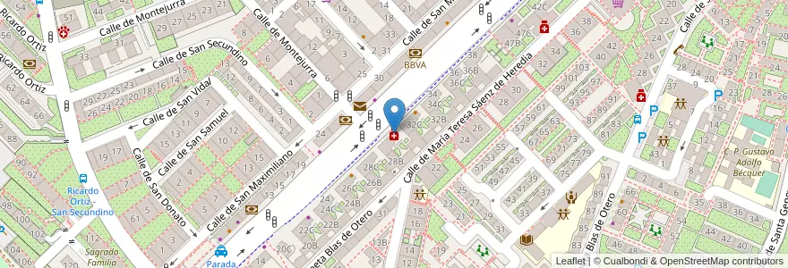Mapa de ubicacion de Farmacia - Avenida Marqués de Corbera 30 en Испания, Мадрид, Мадрид, Área Metropolitana De Madrid Y Corredor Del Henares, Мадрид.
