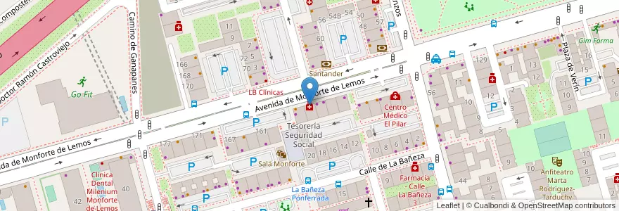 Mapa de ubicacion de Farmacia - Avenida Monforte de Lemos 151 en スペイン, マドリード州, Comunidad De Madrid, Área Metropolitana De Madrid Y Corredor Del Henares, Madrid.