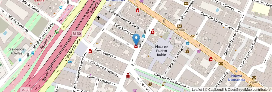 Mapa de ubicacion de Farmacia - Avenida Monte Igueldo 14 en España, Comunidad De Madrid, Comunidad De Madrid, Área Metropolitana De Madrid Y Corredor Del Henares, Madrid.