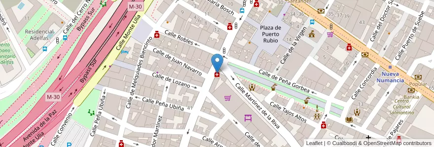 Mapa de ubicacion de Farmacia - Avenida Monte Igueldo 31 en 스페인, Comunidad De Madrid, Comunidad De Madrid, Área Metropolitana De Madrid Y Corredor Del Henares, 마드리드.