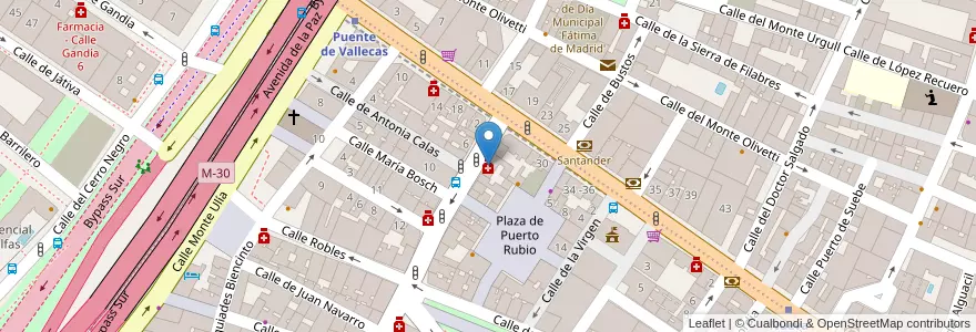 Mapa de ubicacion de Farmacia - Avenida Monte Igueldo 7 en 西班牙, Comunidad De Madrid, Comunidad De Madrid, Área Metropolitana De Madrid Y Corredor Del Henares, Madrid.