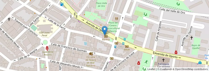 Mapa de ubicacion de Farmacia - Avenida Oporto 57 en Spagna, Comunidad De Madrid, Comunidad De Madrid, Área Metropolitana De Madrid Y Corredor Del Henares, Madrid.