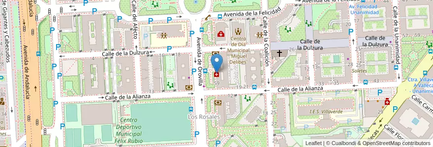 Mapa de ubicacion de Farmacia - Avenida Orovilla 57 en İspanya, Comunidad De Madrid, Comunidad De Madrid, Área Metropolitana De Madrid Y Corredor Del Henares, Madrid.