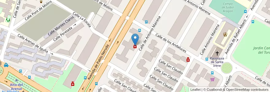 Mapa de ubicacion de Farmacia - Avenida Pablo Neruda 15 en Испания, Мадрид, Мадрид, Área Metropolitana De Madrid Y Corredor Del Henares, Мадрид.