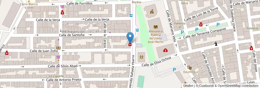 Mapa de ubicacion de Farmacia - Avenida Rafaela Ybarra 24 en إسبانيا, منطقة مدريد, منطقة مدريد, Área Metropolitana De Madrid Y Corredor Del Henares, مدريد.