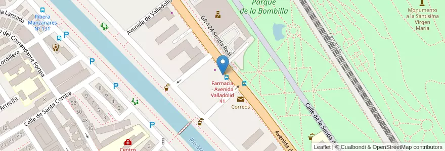 Mapa de ubicacion de Farmacia - Avenida Valladolid 41 en إسبانيا, منطقة مدريد, منطقة مدريد, Área Metropolitana De Madrid Y Corredor Del Henares, مدريد.