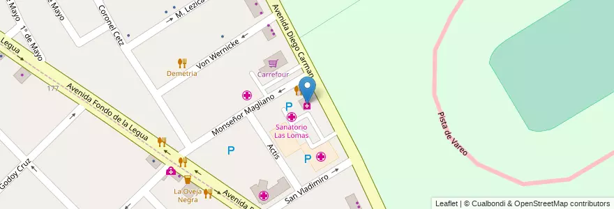 Mapa de ubicacion de Farmacia Azul en Arjantin, Buenos Aires, Partido De San Isidro, San Isidro.