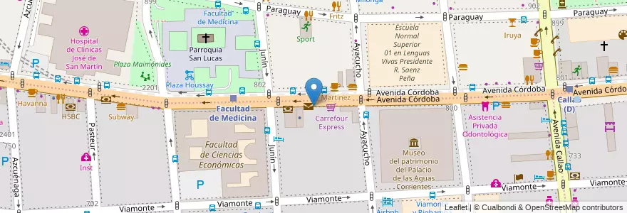 Mapa de ubicacion de Farmacia, Balvanera en الأرجنتين, Ciudad Autónoma De Buenos Aires, Buenos Aires.