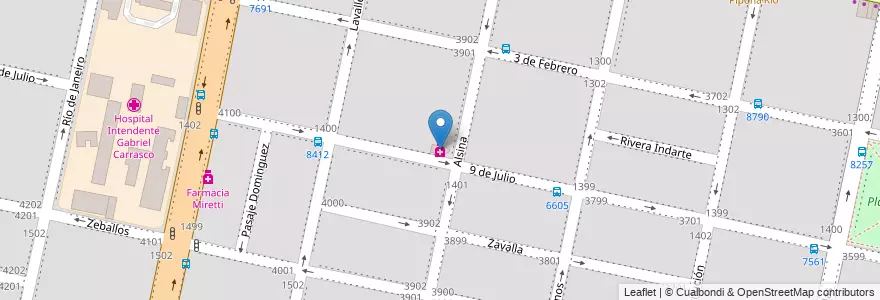 Mapa de ubicacion de Farmacia Barallo en Argentinien, Santa Fe, Departamento Rosario, Municipio De Rosario, Rosario.