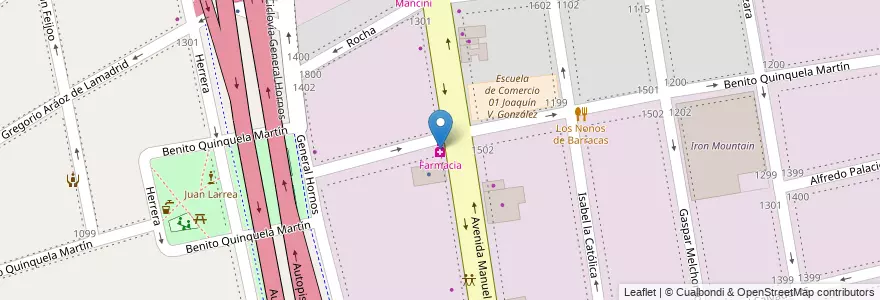 Mapa de ubicacion de Farmacia, Barracas en Arjantin, Ciudad Autónoma De Buenos Aires, Comuna 4, Buenos Aires.